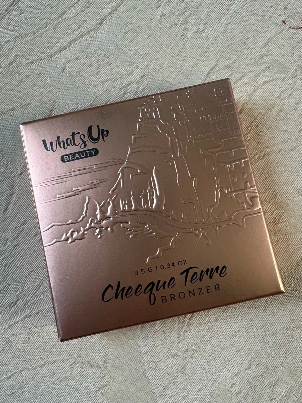 What’s Up Beauty Cheeque Terre Marbled Baked Powder Bronzer - Tan 30 BNIB